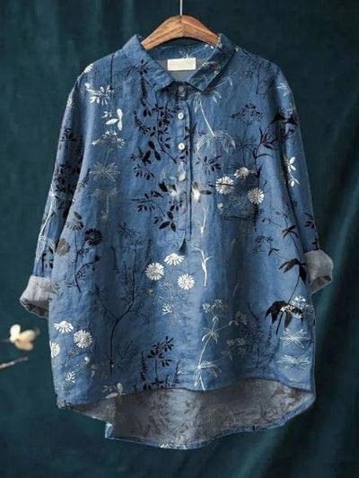 Modern shirt met bloemenprint