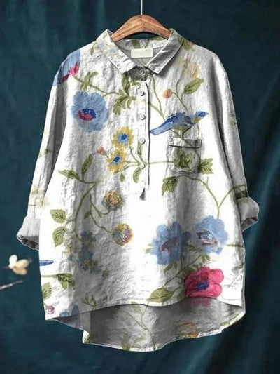 Modern shirt met bloemenprint