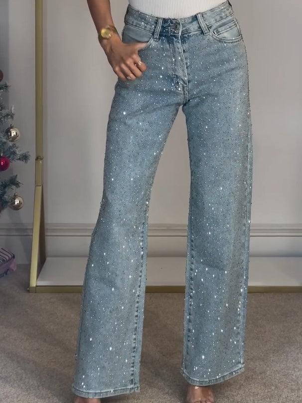 Straight Leg Diamant Jeans