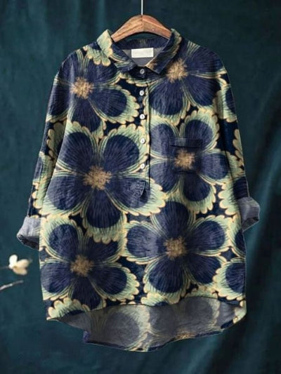 Modern shirt met bloemenprint
