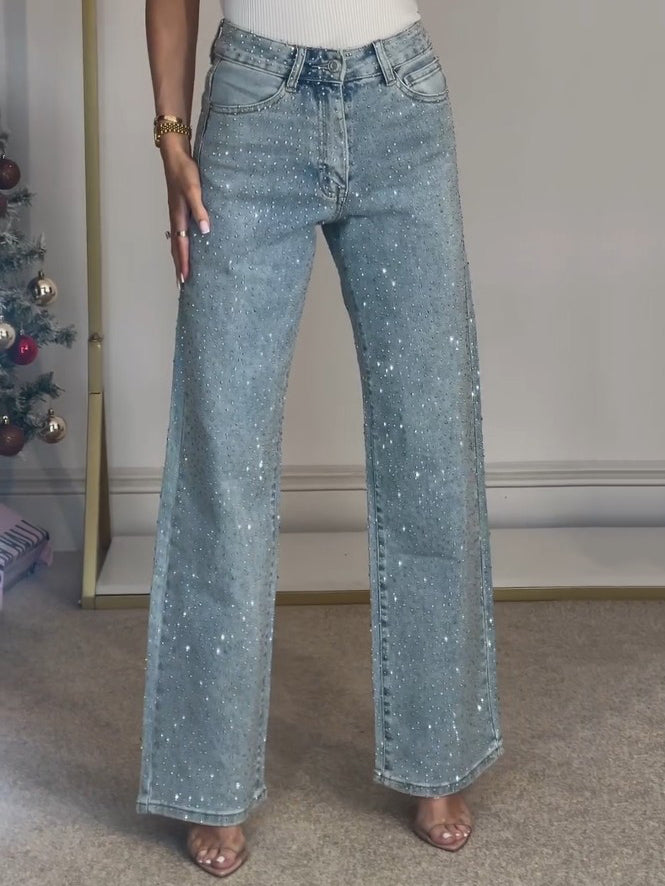 Straight Leg Diamant Jeans