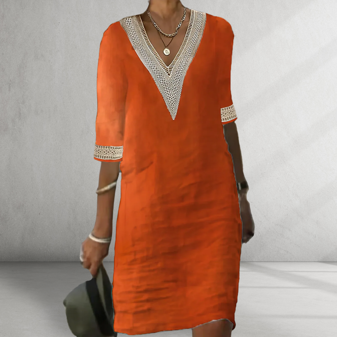 Katoenen Linnen Zomerjurk