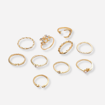 Boho Ringenset (10-delig)