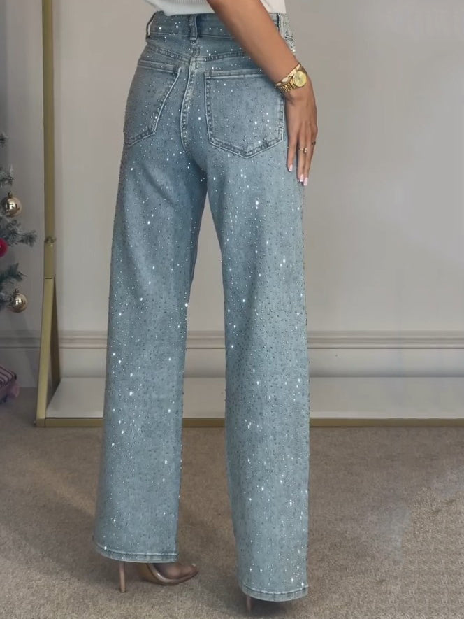 Straight Leg Diamant Jeans