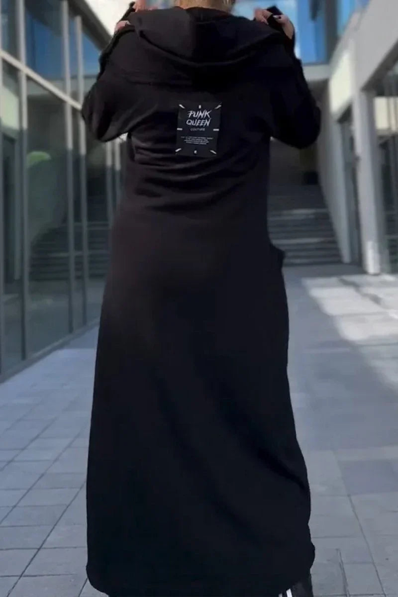 MARIE™ | Lange hoodie met rits van lichtgewicht, ademende stoffen