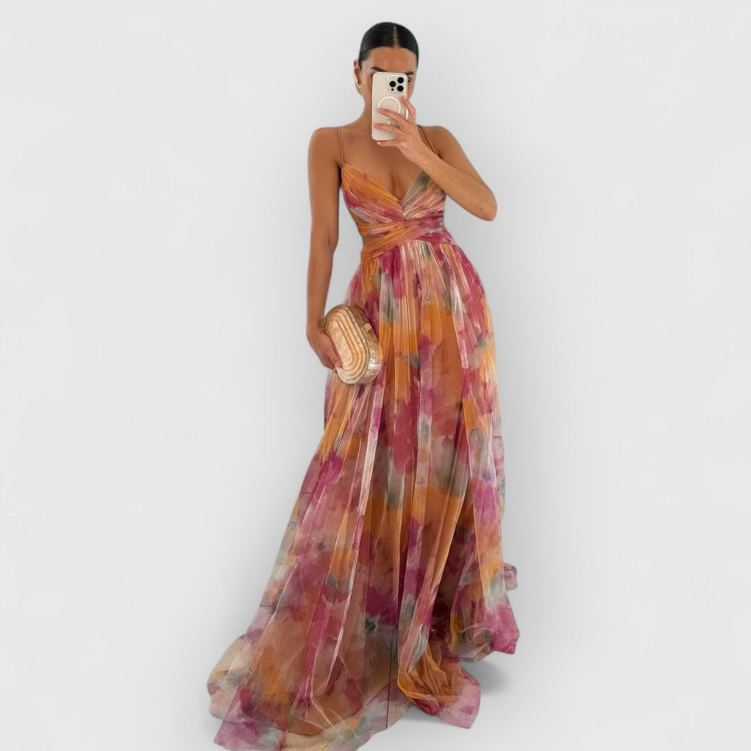 Verity Bloemen Maxi Jurk – Moeiteloze Eleganties
