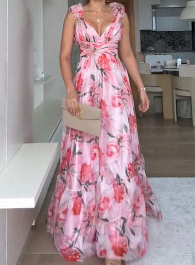 Zachte Silhouet Print Jurk