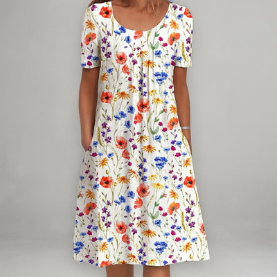 Elegante jurk met bloemenpatroon