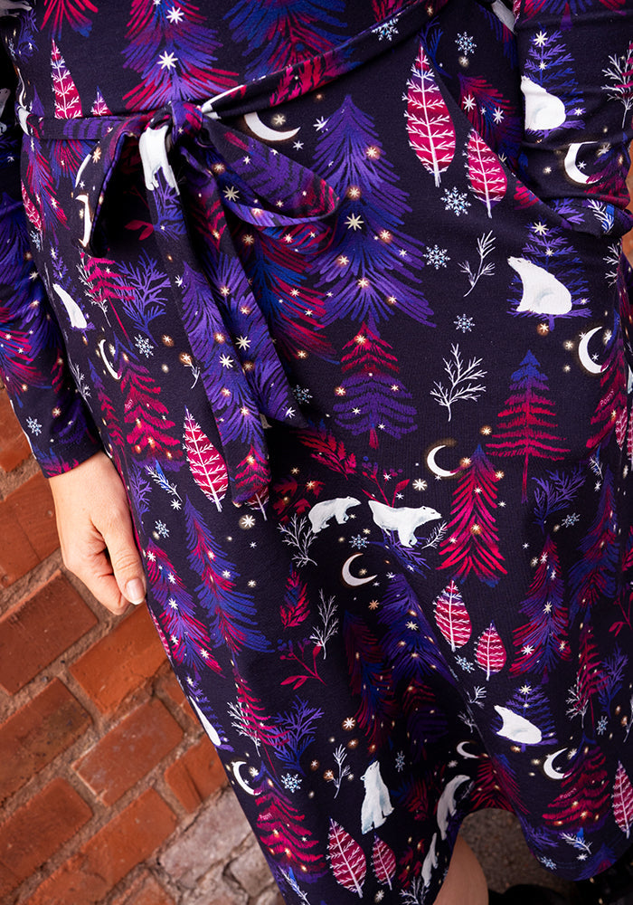 Aubree Polar Bear Print Cotton Dress