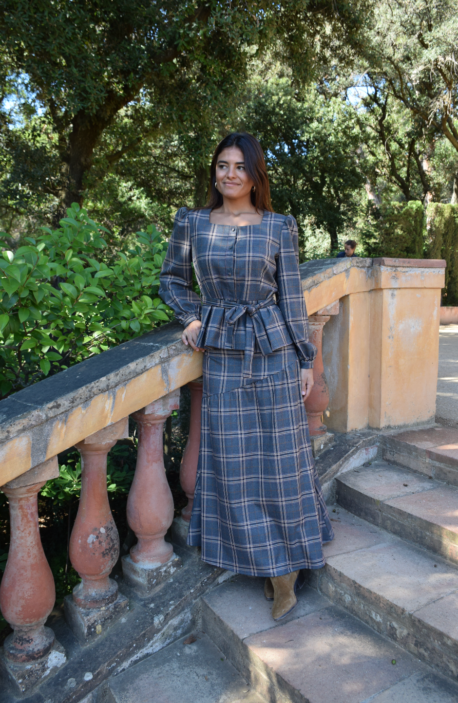 Blouse Beth Grijs Ruitpatroon