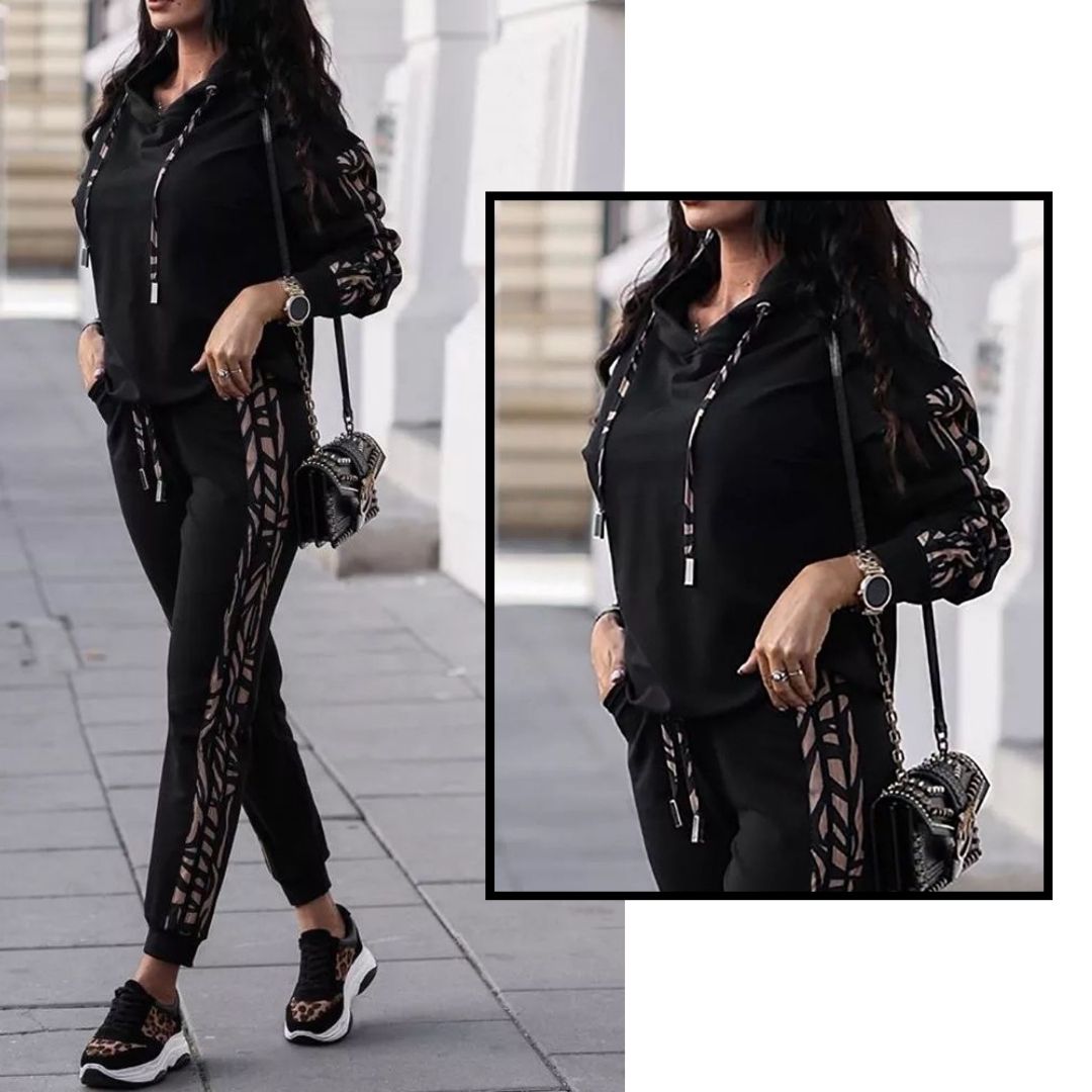 ALORA | COMFORTABEL EN MODERN DAMES TRAININGSPAK MET CAPUCHON