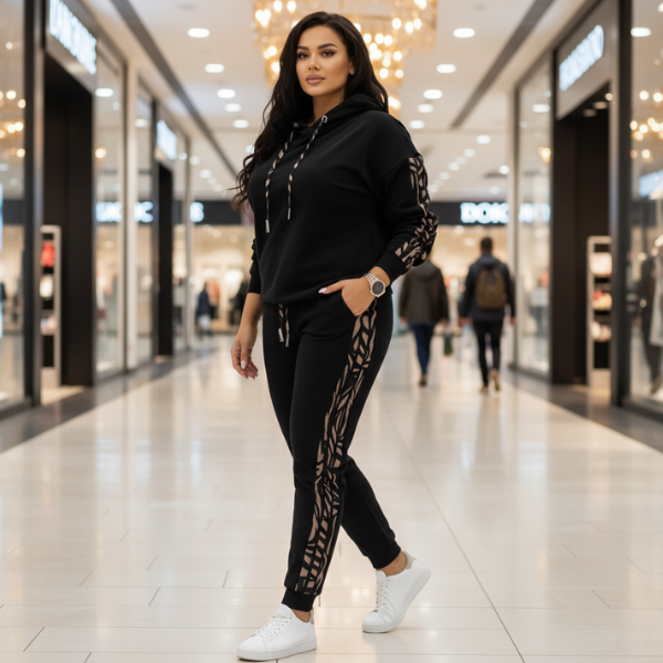 ALORA | COMFORTABEL EN MODERN DAMES TRAININGSPAK MET CAPUCHON