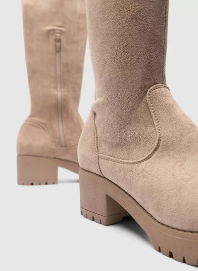 Carly High Beige Boots
