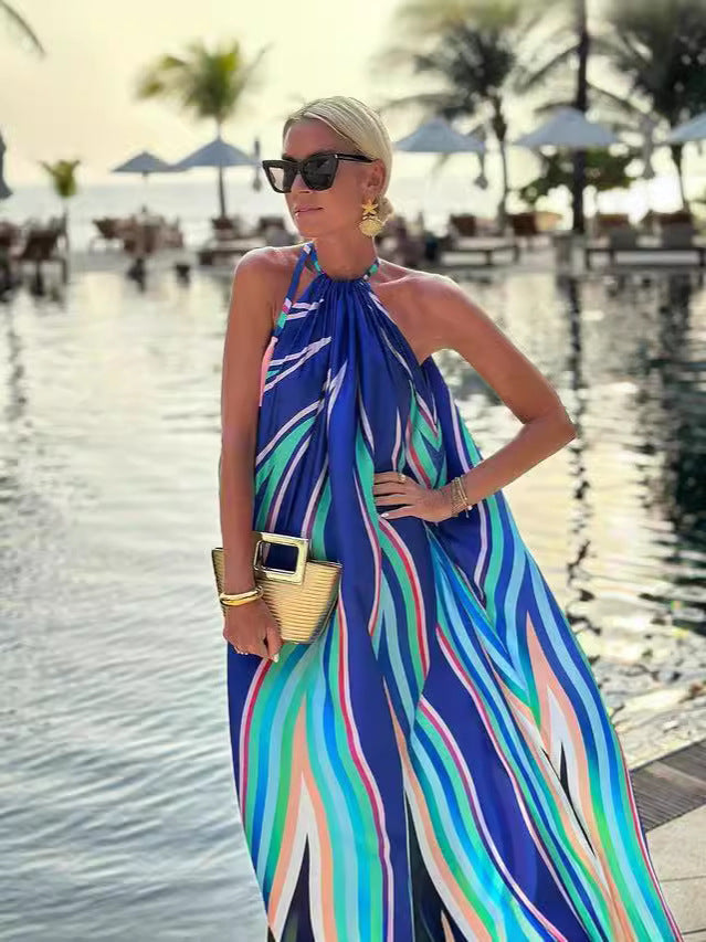 Halter Maxi Jurk met Gracieus Silhouet