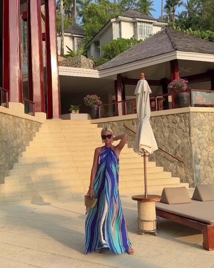 Halter Maxi Jurk met Gracieus Silhouet