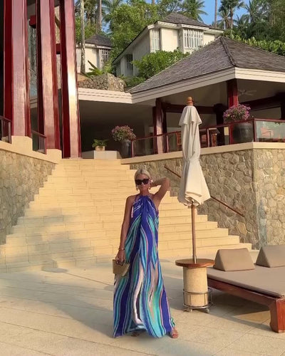 Halter Maxi Jurk met Gracieus Silhouet