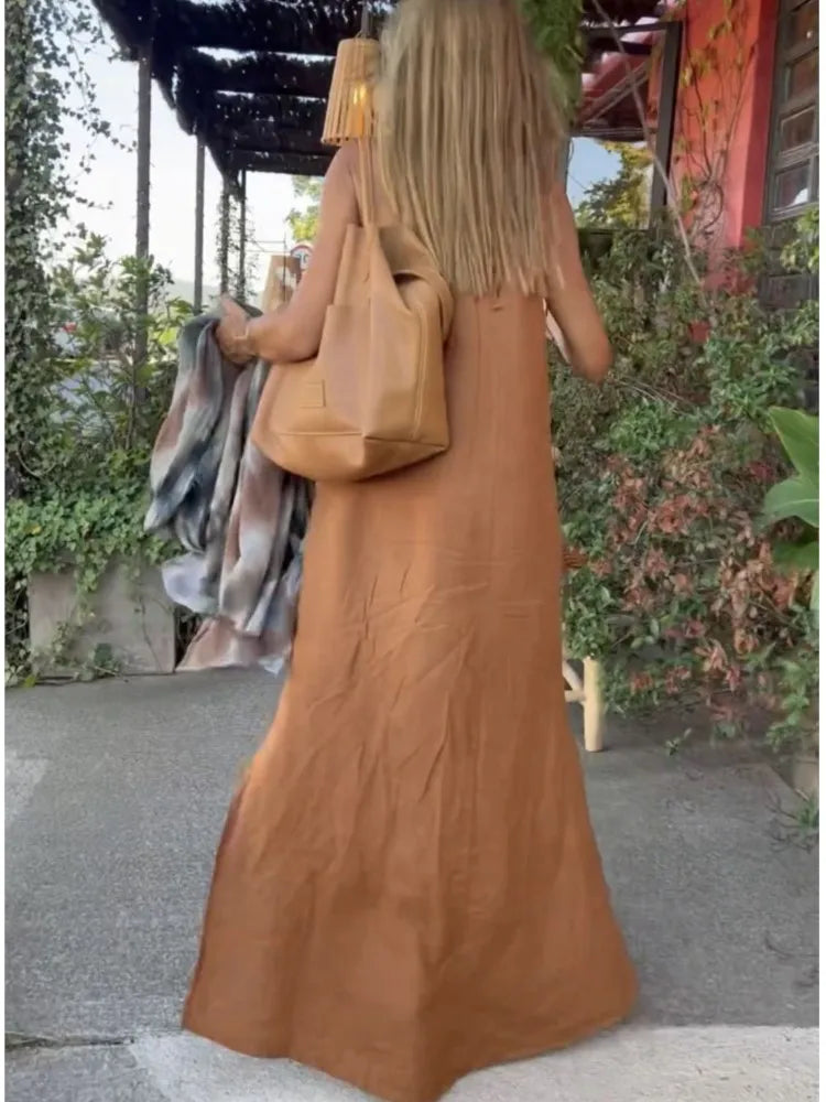 Flowy Halter Maxi Jurk