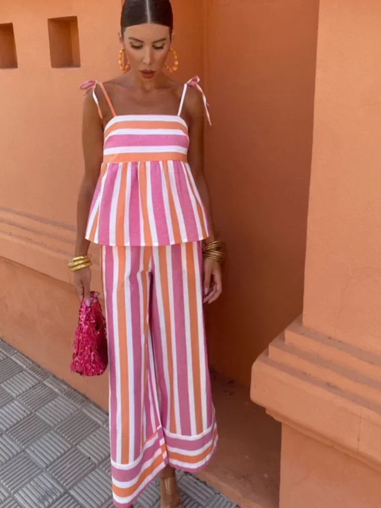 Bedrukte Zomerse Broekenset