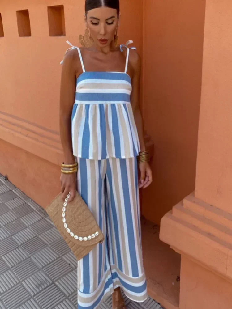 Bedrukte Zomerse Broekenset