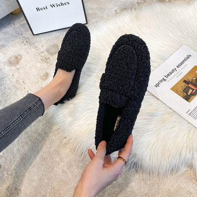 Pluizige Comfortloafers voor Gezellige Elegantie