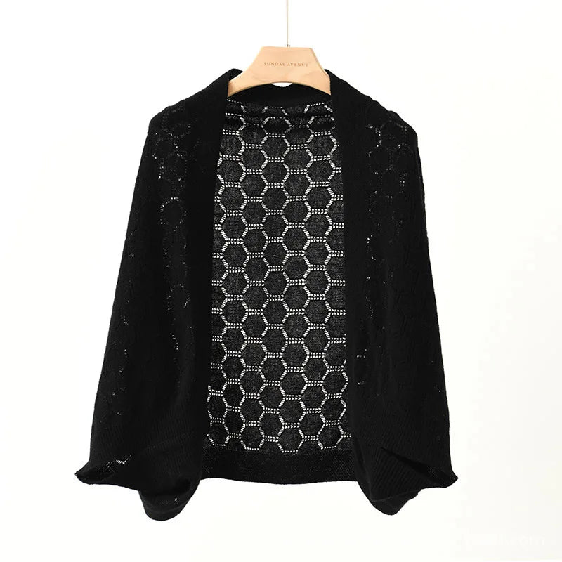 100% Merino Wol Gebreide Luxe Sjaal