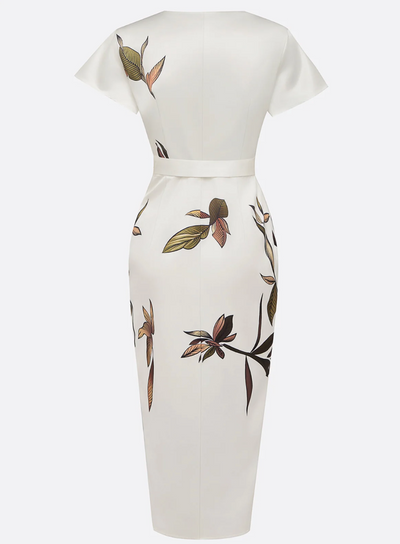 Elegante Witte Satijnen Jurk