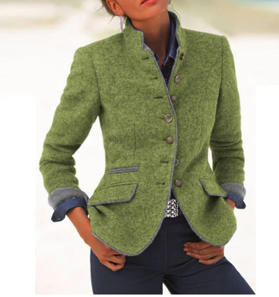 Valeria™ | Elegante cardigan met hoge kraag