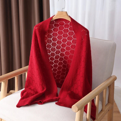 100% Merino Wol Gebreide Luxe Sjaal