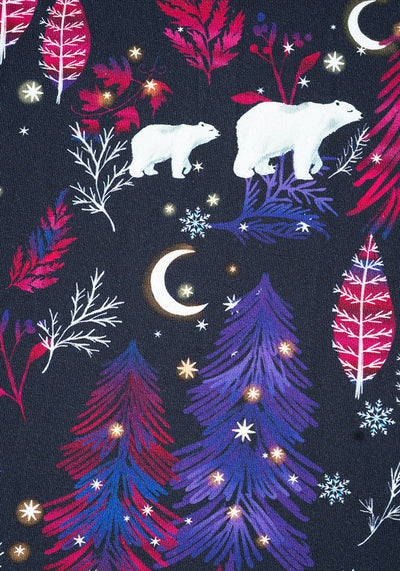 Aubree Polar Bear Print Cotton Dress