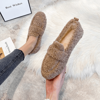 Pluizige Comfortloafers voor Gezellige Elegantie