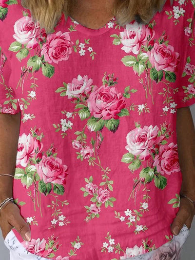 Artistieke bloemenblouse