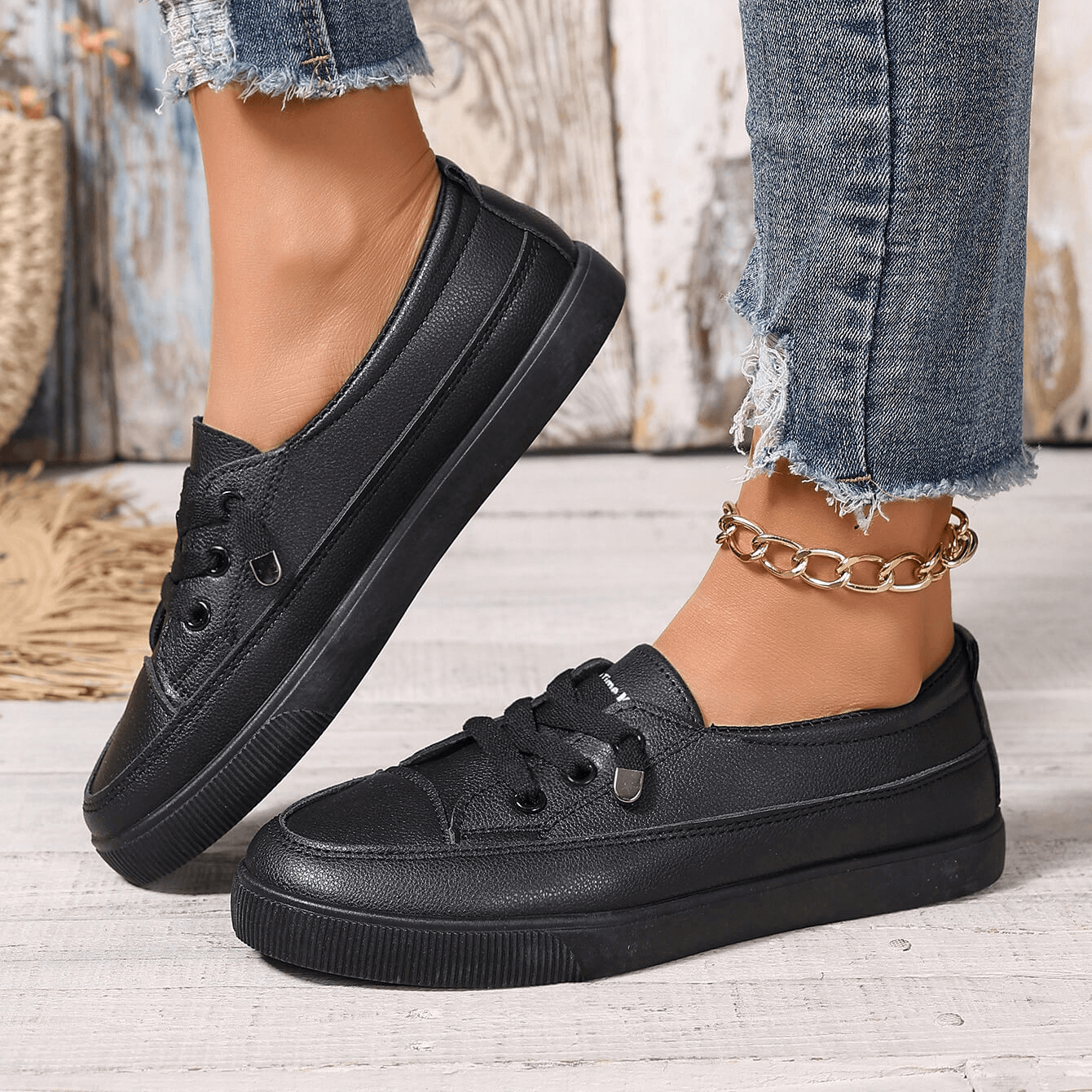 Casual Sneakers met Klassieke Vetersluiting