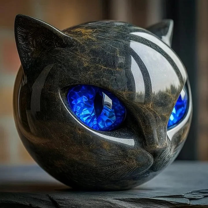 Elvianne | Mystieke kattenkop-sculptuur