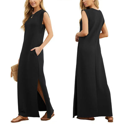 Elegante Maxi Jurk Zonder Plooien