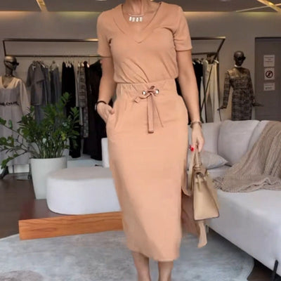 Zhera™ | V-hals top en rok set