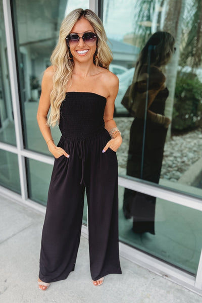 Trendy Jumpsuit met Blote Schouders
