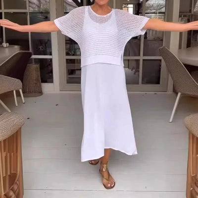 Zomerset met Luchtige Top & Midi Jurk