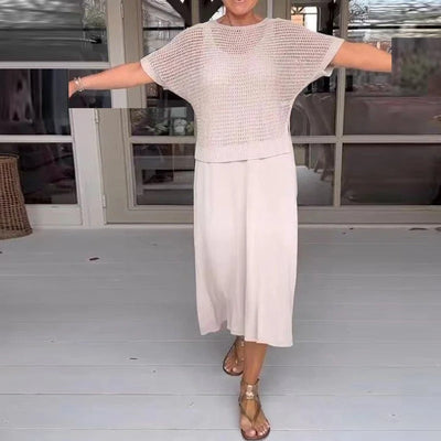 Zomerset met Luchtige Top & Midi Jurk